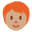 person, medium skin tone, red hair